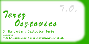 terez osztovics business card