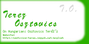 terez osztovics business card